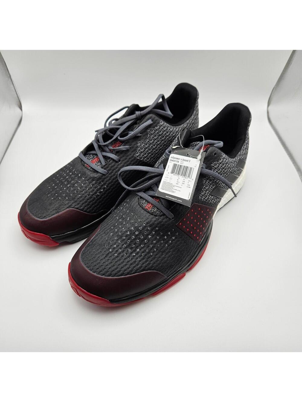 Adidas Adipower S Boost 3 Golf Shoes Black Red Mens 12